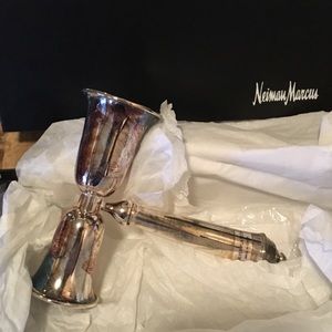 NWOT Neiman Marcus Double Jigger Sterling Plated